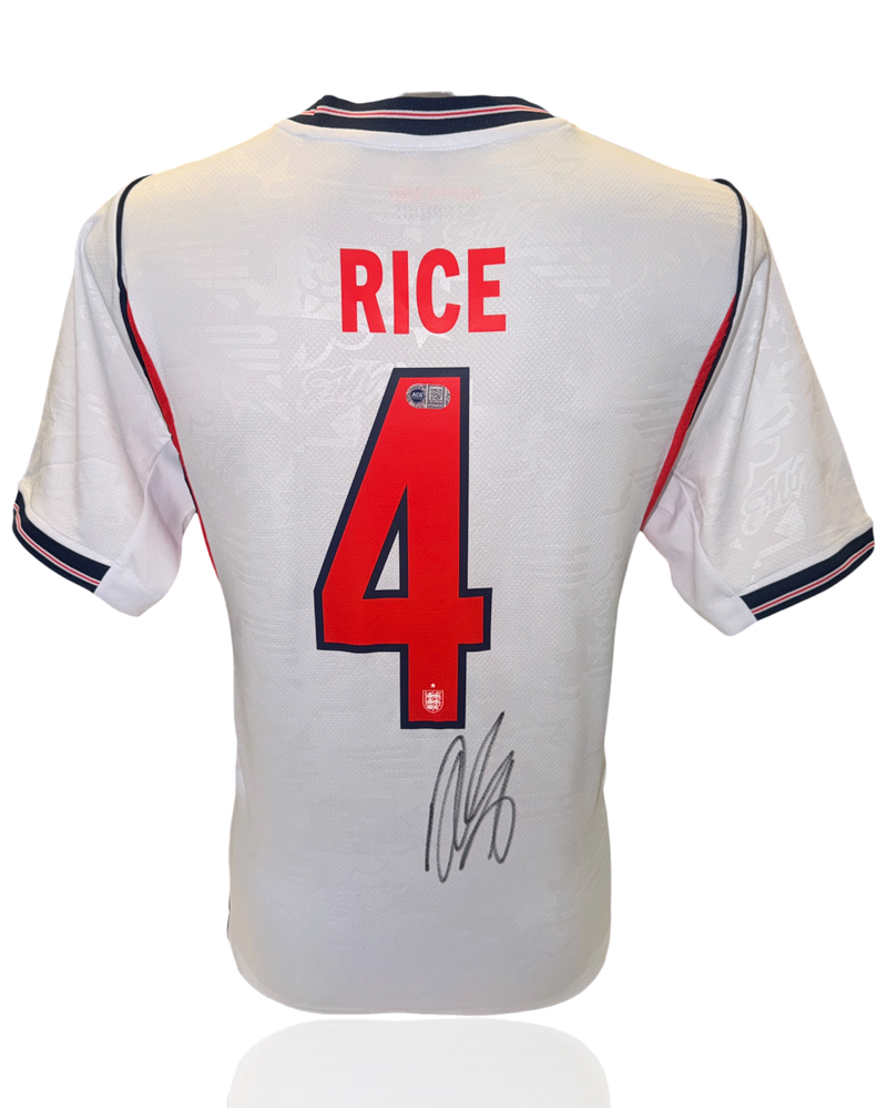 DECLAN RICE SIGNED 2026/28 ENGLAND WORLD CUP HOME SHIRT (ACG CERT AG18185)-1