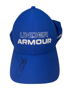 JORDAN SPIETH SIGNED UNDER ARMOUR GOLF OFFICIAL BLUE CAP (ACG CERT AG17605)-1