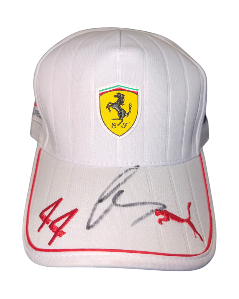 LEWIS HAMILTON SIGNED FERRARI 2025 FORMULA 1 CAP ACG LOA (ACG CERT AG17773)-1