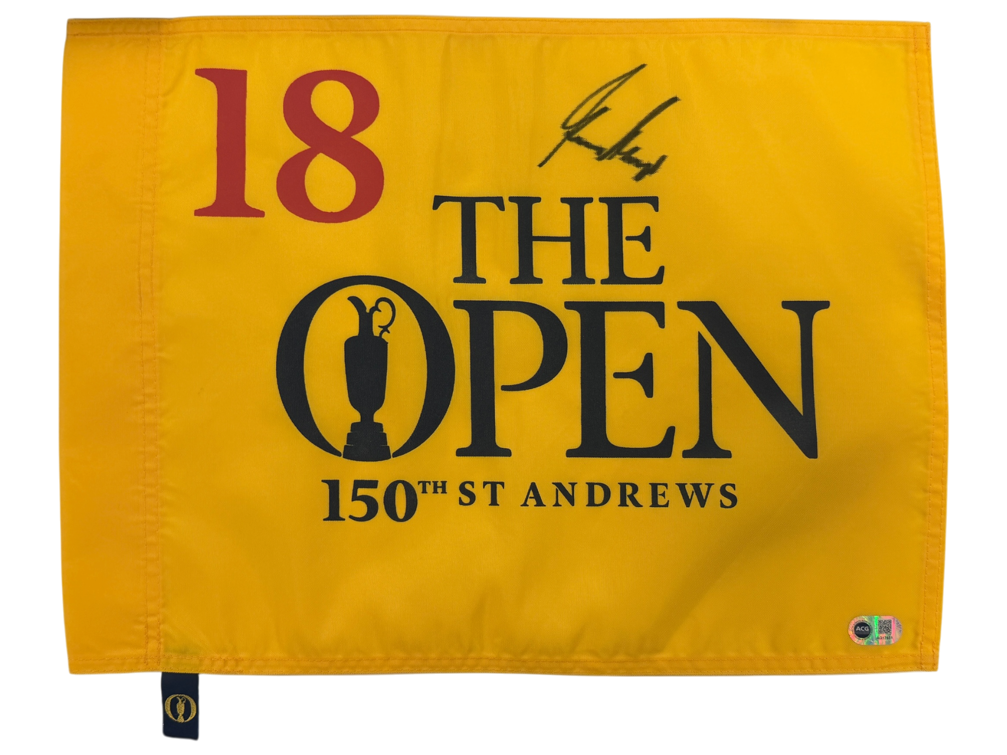 GARY PLAYER SIGNED GOLF 150TH OPEN PIN FLAG ST ANDREWS (ACG CERT AG17651)