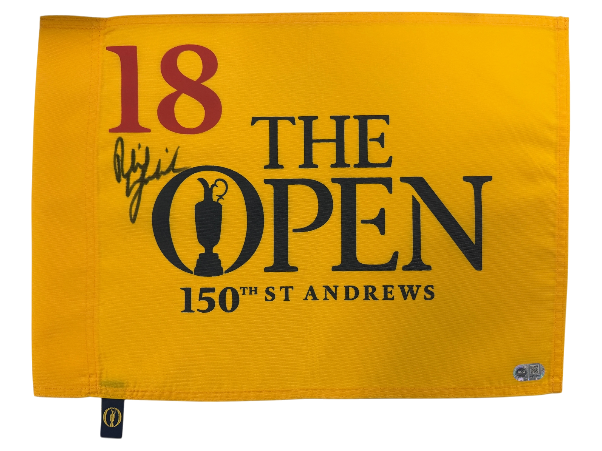 PHIL MICKELSON SIGNED 150TH OPEN GOLF PIN FLAG ST ANDREWS (ACG CERT AG17649)