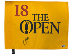 BROOKS KOEPKA SIGNED 150TH OPEN ANNIVERSARY PIN FLAG (ACG CERT AG17648)-1