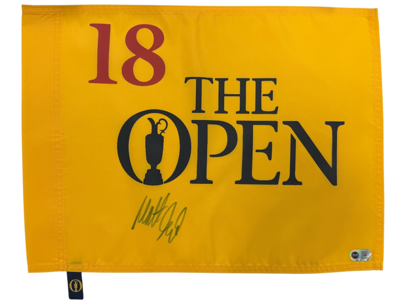 MATT FITZPATRICK SIGNED 150TH OPEN ANNIVERSARY PIN FLAG (ACG CERT AG17647)-1