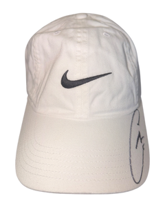 CARLOS ALCARAZ SIGNED WHITE NIKE TENNIS CAP WIMBLEDON (ACG CERT AG17608)-1