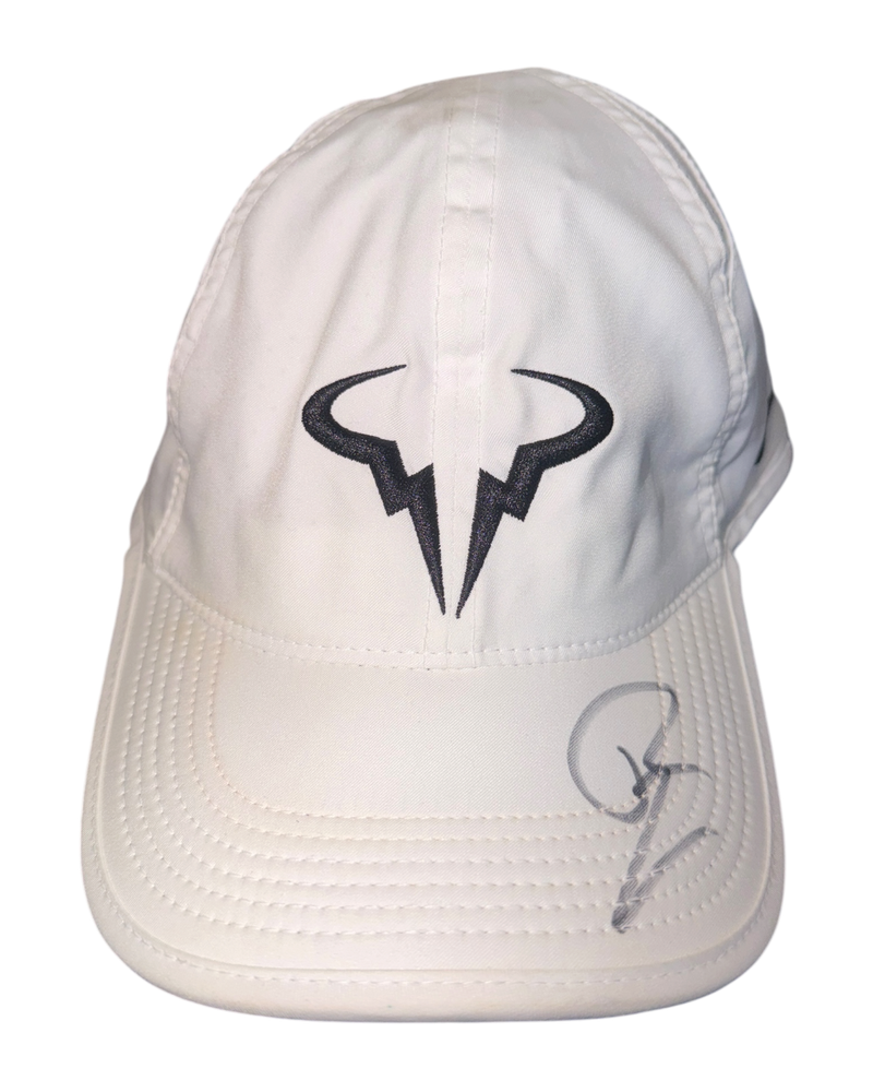 RAFAEL NADAL SIGNED WHITE NADAL NIKE TENNIS CAP (ACG CERT AG17613)-1