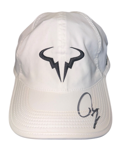 RAFAEL NADAL SIGNED WHITE NADAL NIKE TENNIS CAP (ACG CERT AG17614)-1