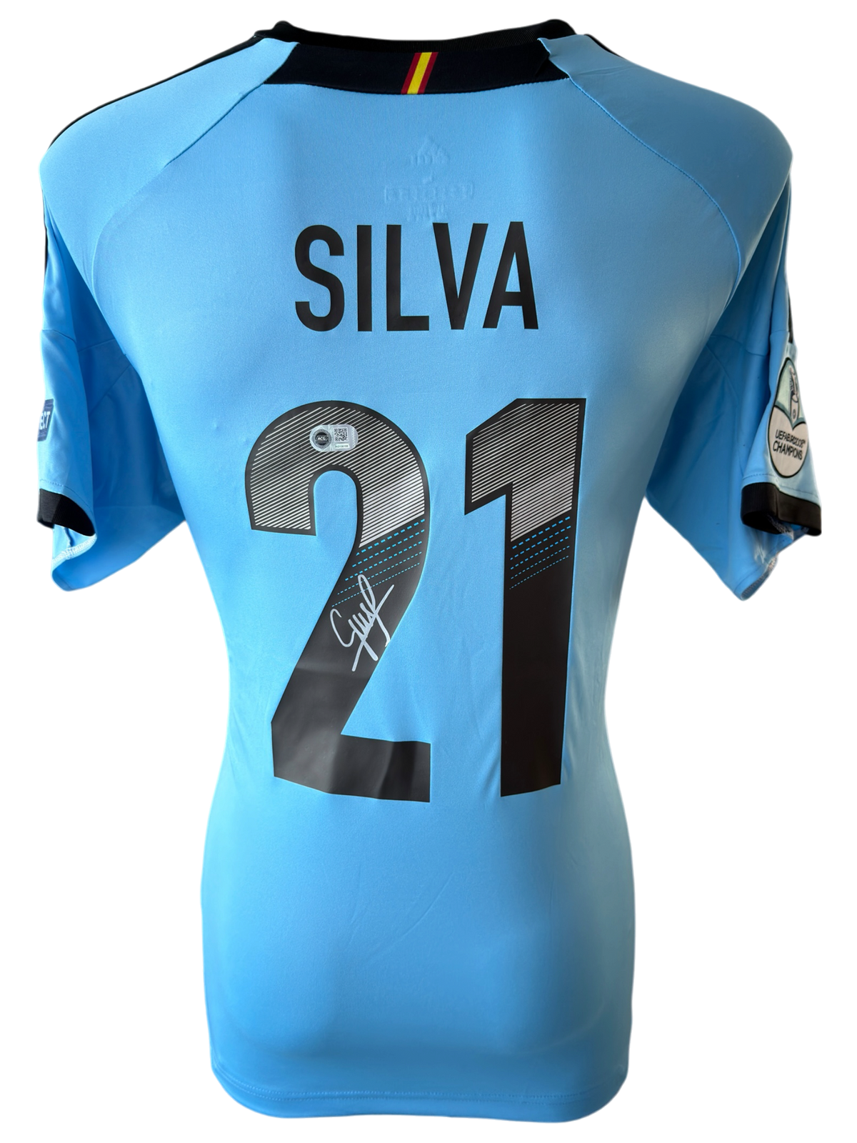 DAVID SILVA SIGNED SPAIN 2012/14 EURO 2012 AWAY SHIRT (ACG CERT AG136158)