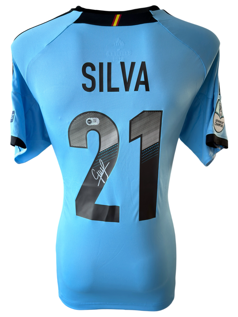 DAVID SILVA SIGNED SPAIN 2012/14 EURO 2012 AWAY SHIRT (ACG CERT AG136158)-1