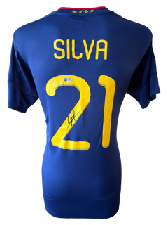 DAVID SILVA SIGNED SPAIN 2010 WORLD CUP WINNERS AWAY SHIRT (ACG CERT AG136159)-1