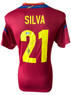 DAVID SILVA SIGNED SPAIN EURO 2012 WINNERS HOME SHIRT (ACG CERT AG136160)-1