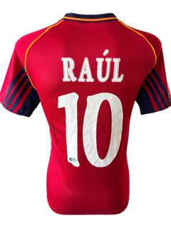 RAUL SIGNED SPAIN 1998/00 HOME SHIRT (ACG CERT AG136176)-1