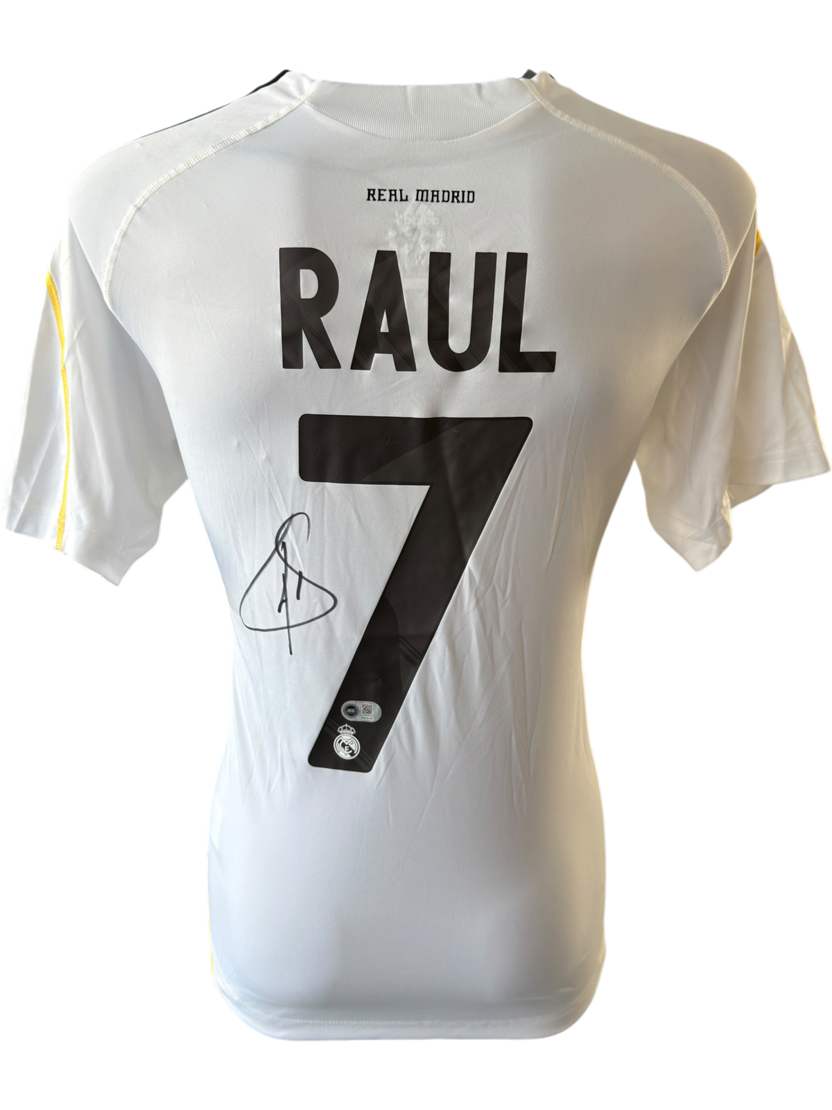 RAUL SIGNED REAL MADRID 2009/10 HOME SHIRT (ACG CERT AG136180)