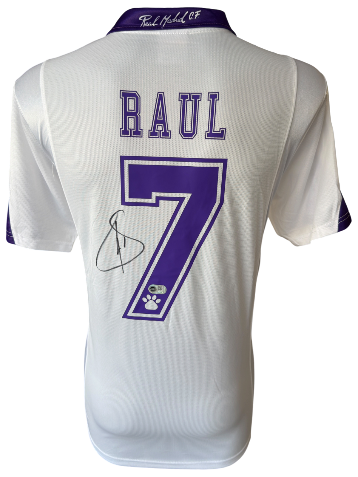 RAUL SIGNED REAL MADRID 1997/98 HOME SHIRT (ACG CERT AG136181)