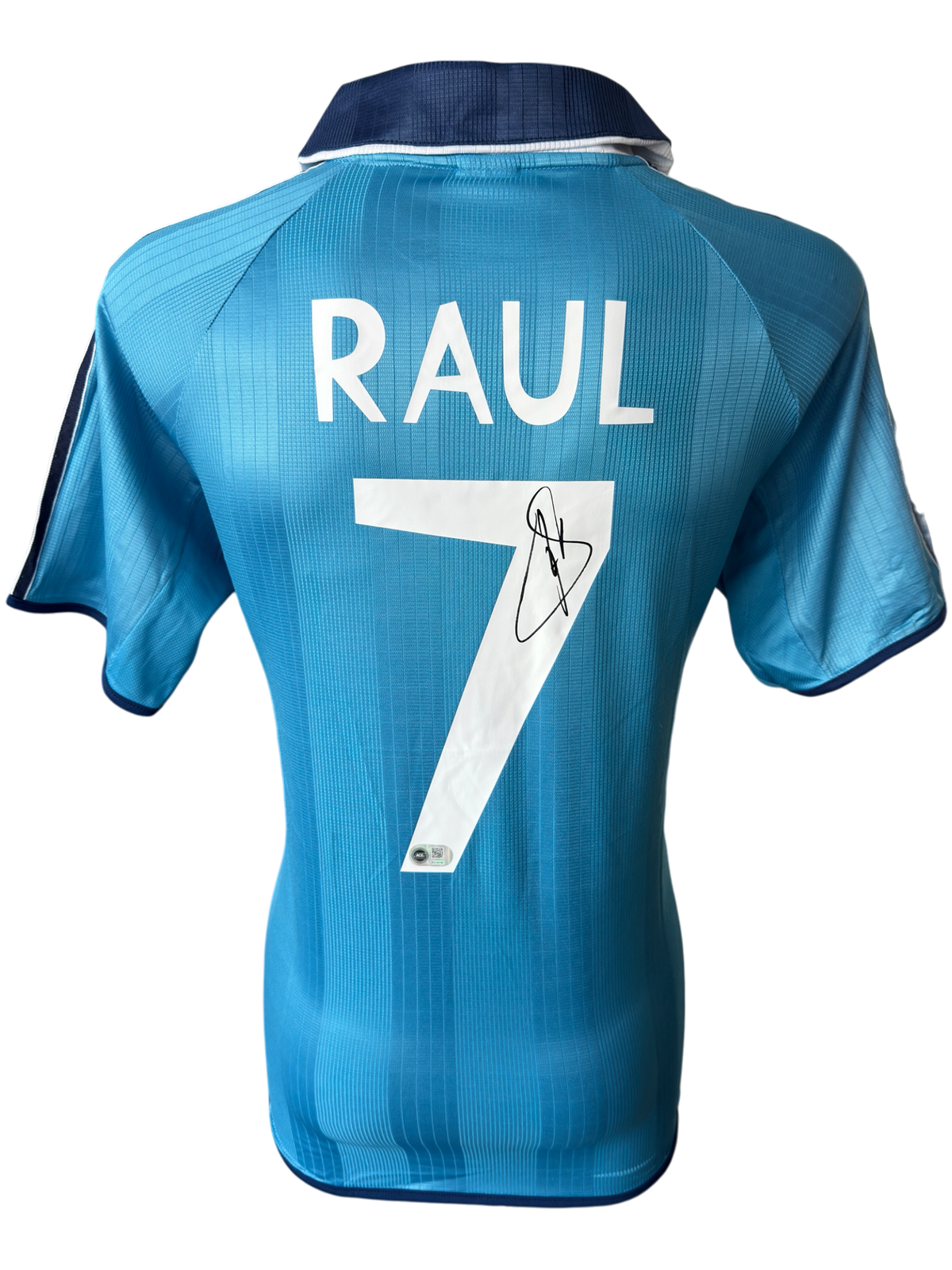 RAUL SIGNED REAL MADRID 1999/00 THIRD SHIRT (ACG CERT AG136186)-1