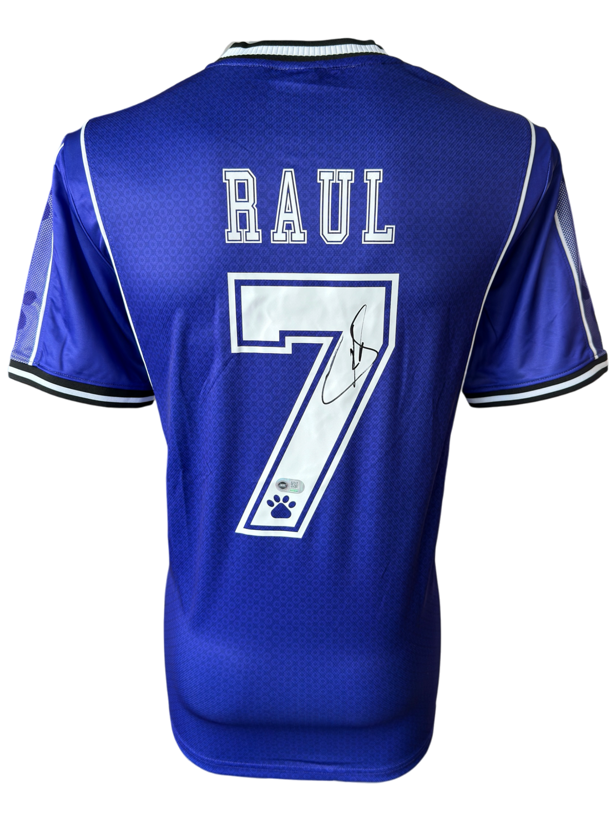 RAUL SIGNED REAL MADRID 1997/98 AWAY SHIRT (ACG CERT AG136189)-1