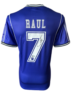 RAUL SIGNED REAL MADRID 1997/98 AWAY SHIRT (ACG CERT AG136189)-1