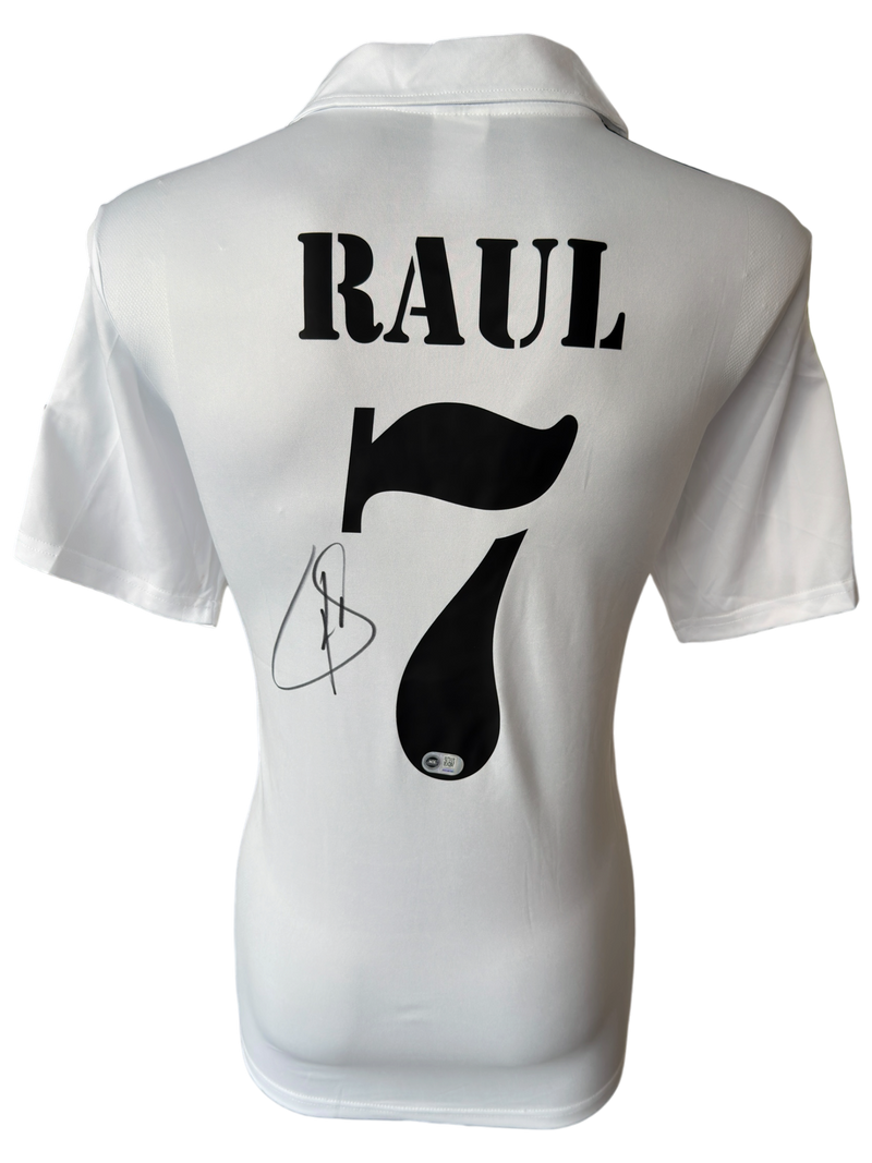 RAUL SIGNED REAL MADRID 2001/02 HOME UCL FINAL SHIRT (ACG CERT AG136190)-1