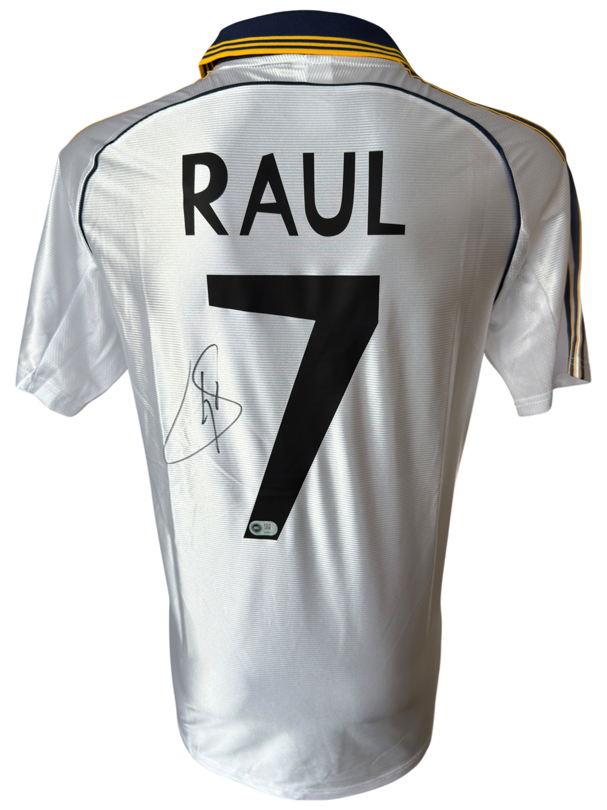 RAUL SIGNED REAL MADRID 1999/00 HOME SHIRT (ACG CERT AG136191)