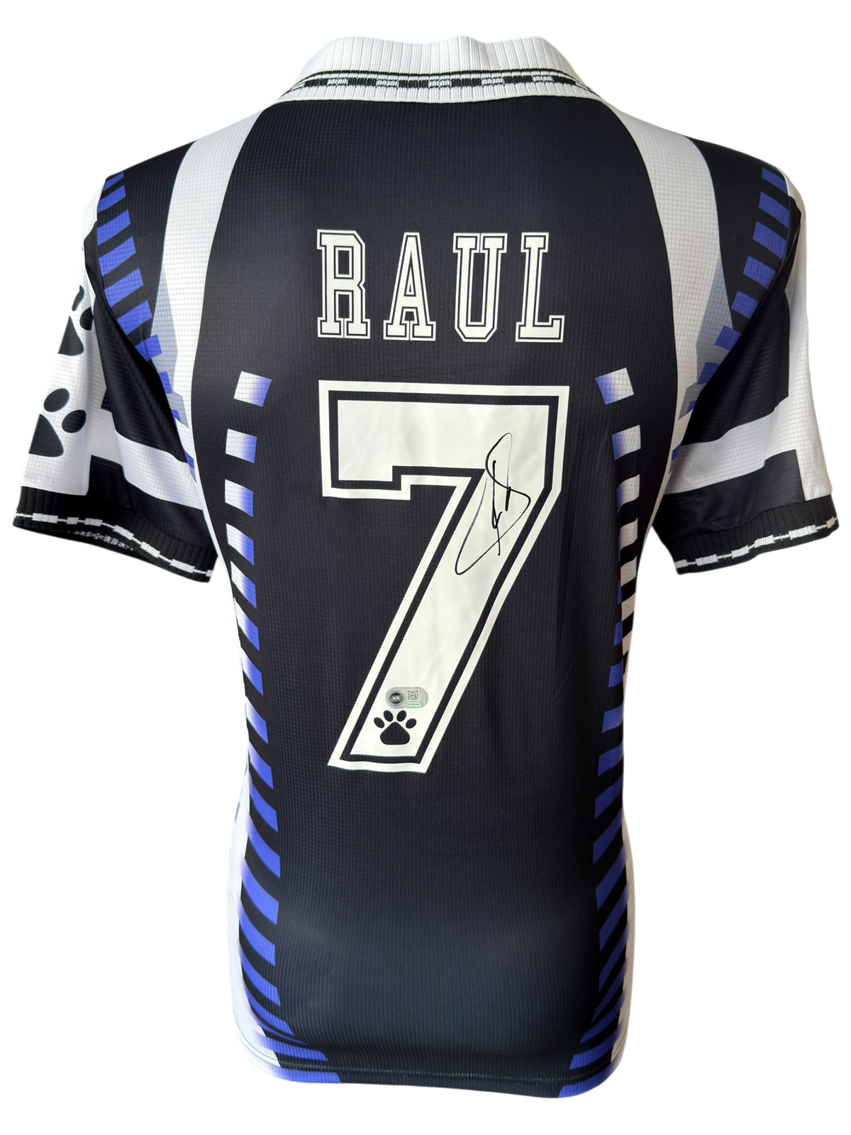 RAUL SIGNED REAL MADRID 1997/98 THIRD SHIRT (ACG CERT AG136193)-1
