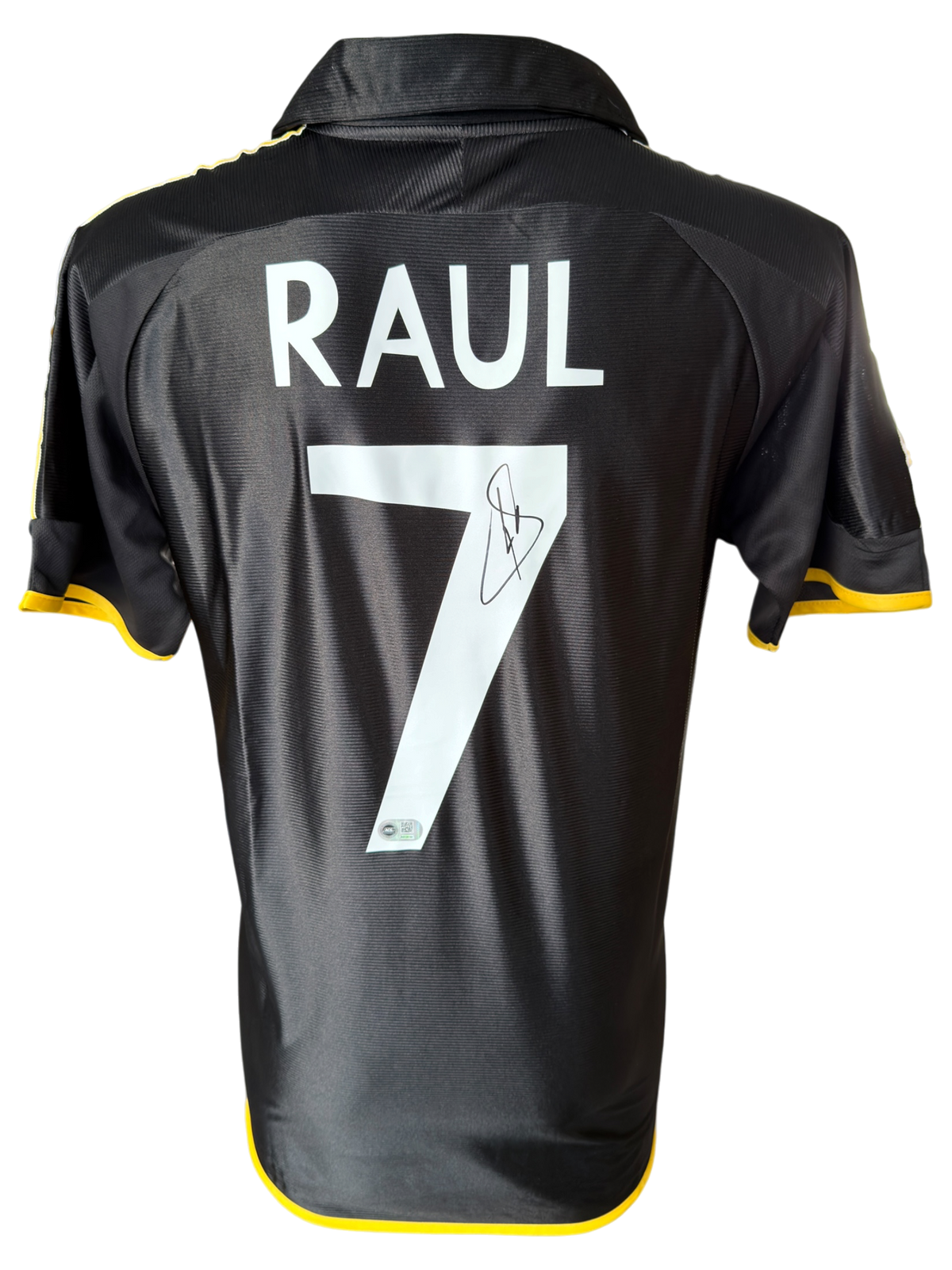 RAUL SIGNED REAL MADRID 1999/00 UCL FINAL AWAY SHIRT (ACG CERT AG136194)