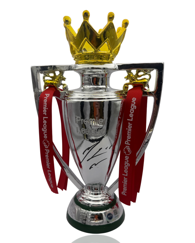 MO SALAH SIGNED LIVERPOOL FC REPLICA PREMIER LEAGUE TROPHY 32CM (ACG CERT AG18831)-1