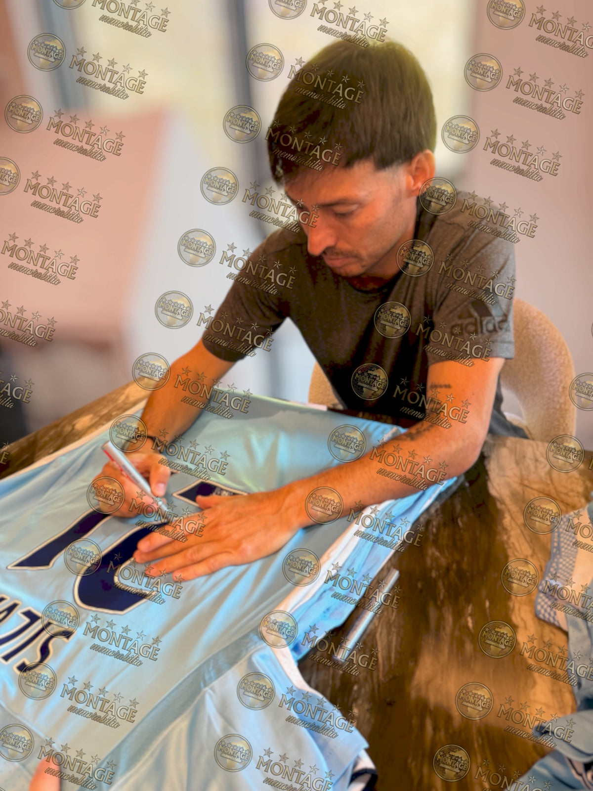 DAVID SILVA SIGNED MANCHESTER CITY 2013/14 HOME SHIRT (ACG CERT AG136170)-2