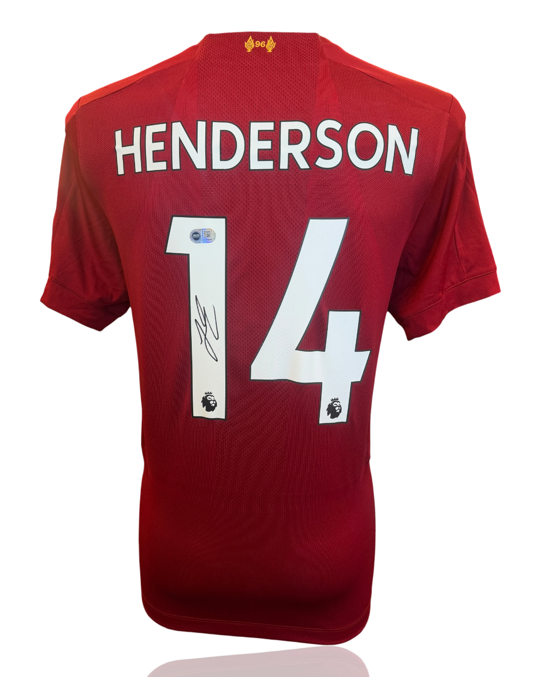 JORDAN HENDERSON SIGNED 19/20 LIVERPOOL LEAGUE WINNERS SHIRT (ACG CERT AG18845)