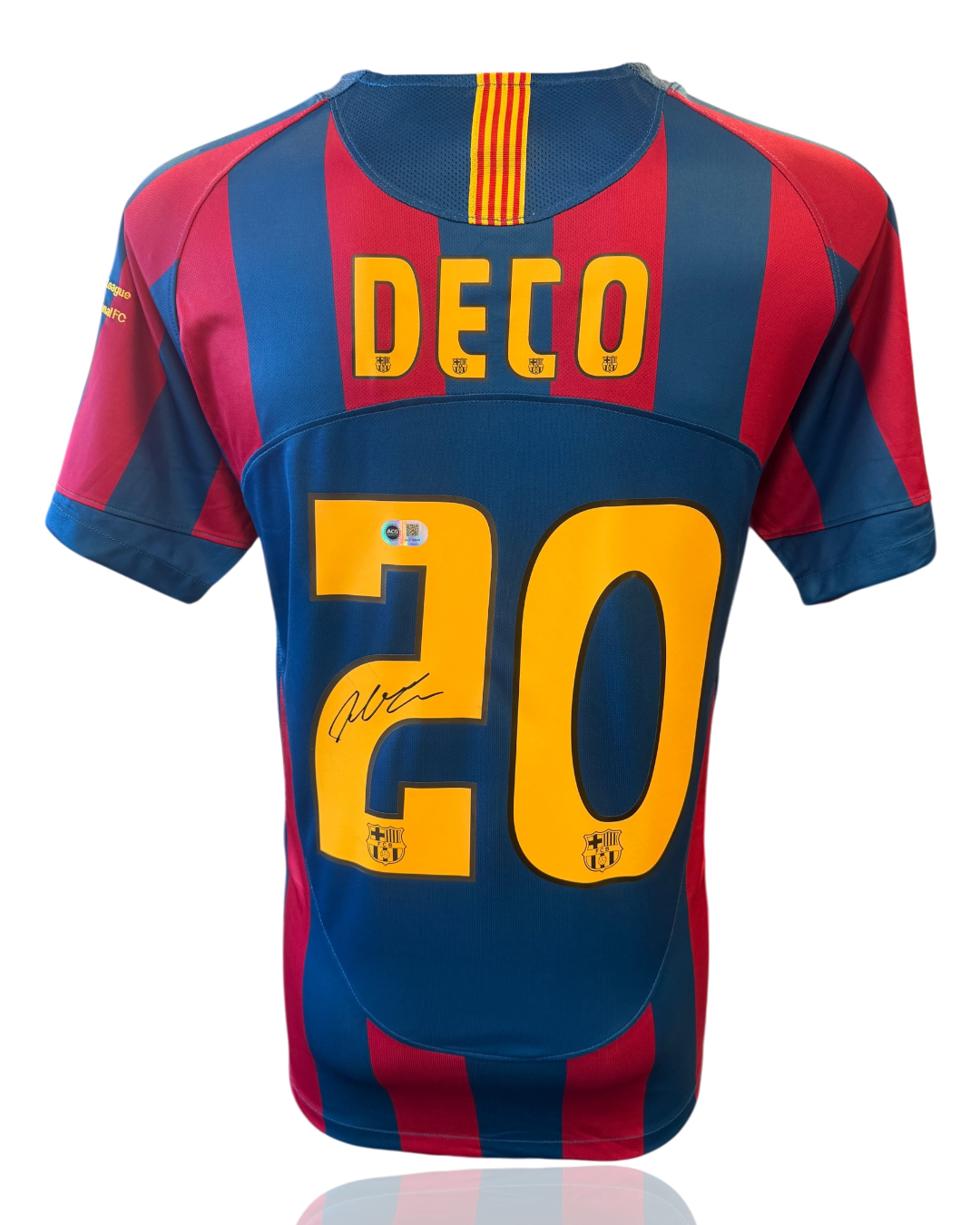 DECO SIGNED FC BARCELONA 2005/06 HOME UCL SHIRT (ACG CERT AG18846)-1