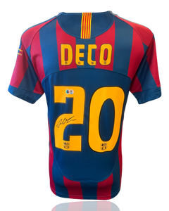 DECO SIGNED FC BARCELONA 2005/06 HOME UCL SHIRT (ACG CERT AG18846)-1