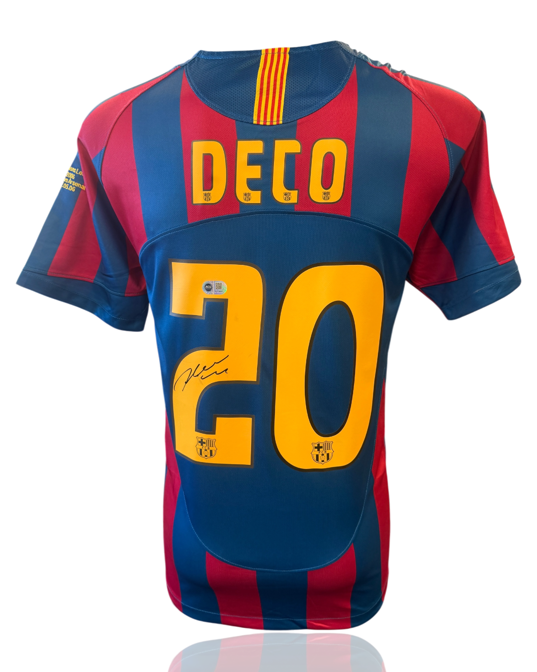 DECO SIGNED FC BARCELONA 2005/06 HOME UCL SHIRT (ACG CERT AG18847)-1