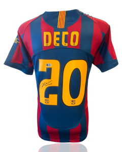 DECO SIGNED FC BARCELONA 2005/06 HOME UCL SHIRT (ACG CERT AG18847)-1