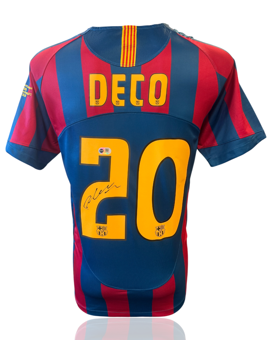DECO SIGNED FC BARCELONA 2005/06 HOME UCL SHIRT (ACG CERT AG18848)-1