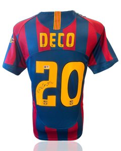 DECO SIGNED FC BARCELONA 2005/06 HOME UCL SHIRT (ACG CERT AG18848)-1