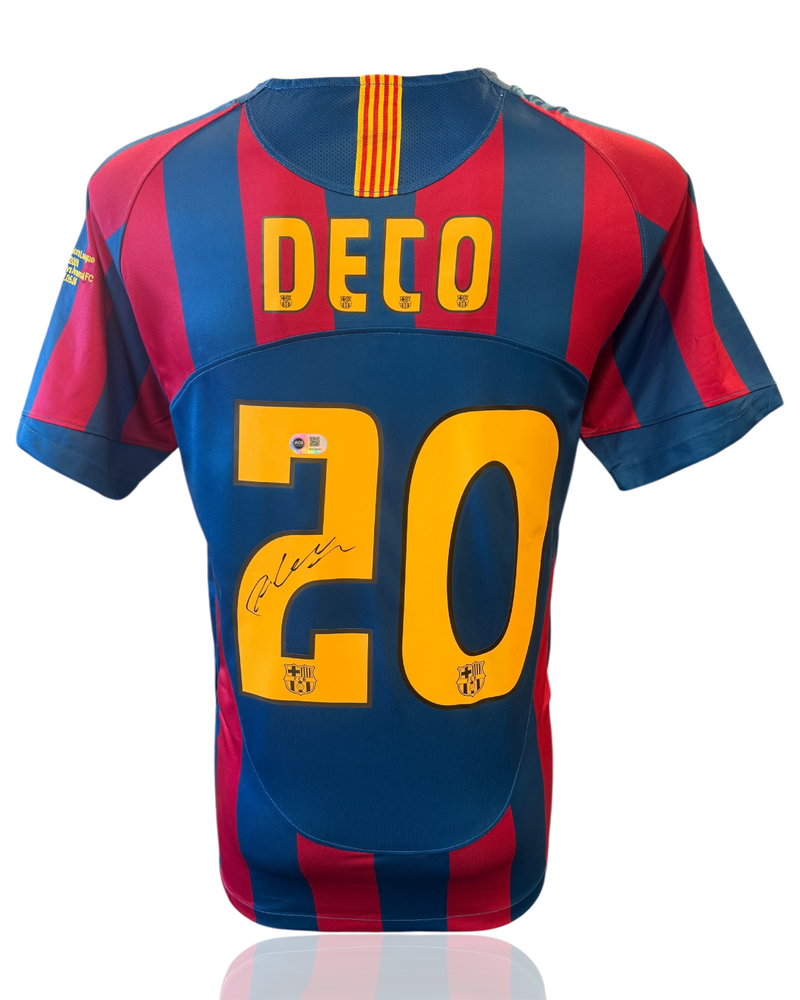 DECO SIGNED FC BARCELONA 2005/06 HOME UCL SHIRT (ACG CERT AG18848)-1