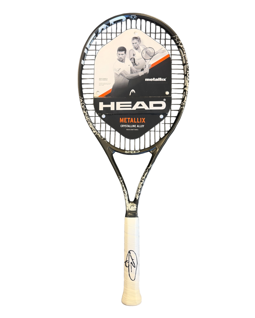 NOVAK DJOKOVIC SIGNED HEAD METALLIX TENNIS RACKET WIMBLEDON (ACG CERT AG18872)
