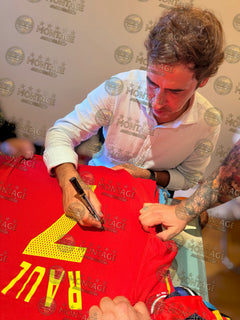 RAUL SIGNED SPAIN 2002/04 HOME SHIRT (ACG CERT AG136179)-2