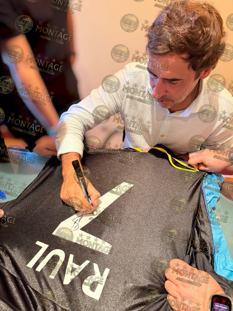 RAUL SIGNED REAL MADRID 1999/00 UCL FINAL AWAY SHIRT (ACG CERT AG136194)-2