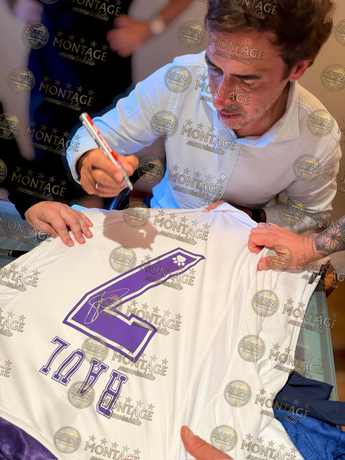 RAUL SIGNED REAL MADRID 1997/98 UCL FINAL HOME SHIRT (ACG CERT AG136195)-2