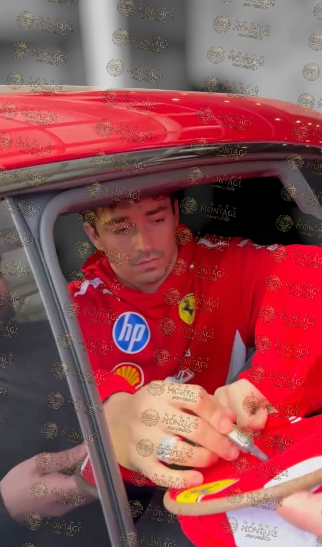 CHARLES LECLERC SIGNED FERRARI PUMA 2025 FORMULA 1 T-SHIRT (ACG CERT AG17771)