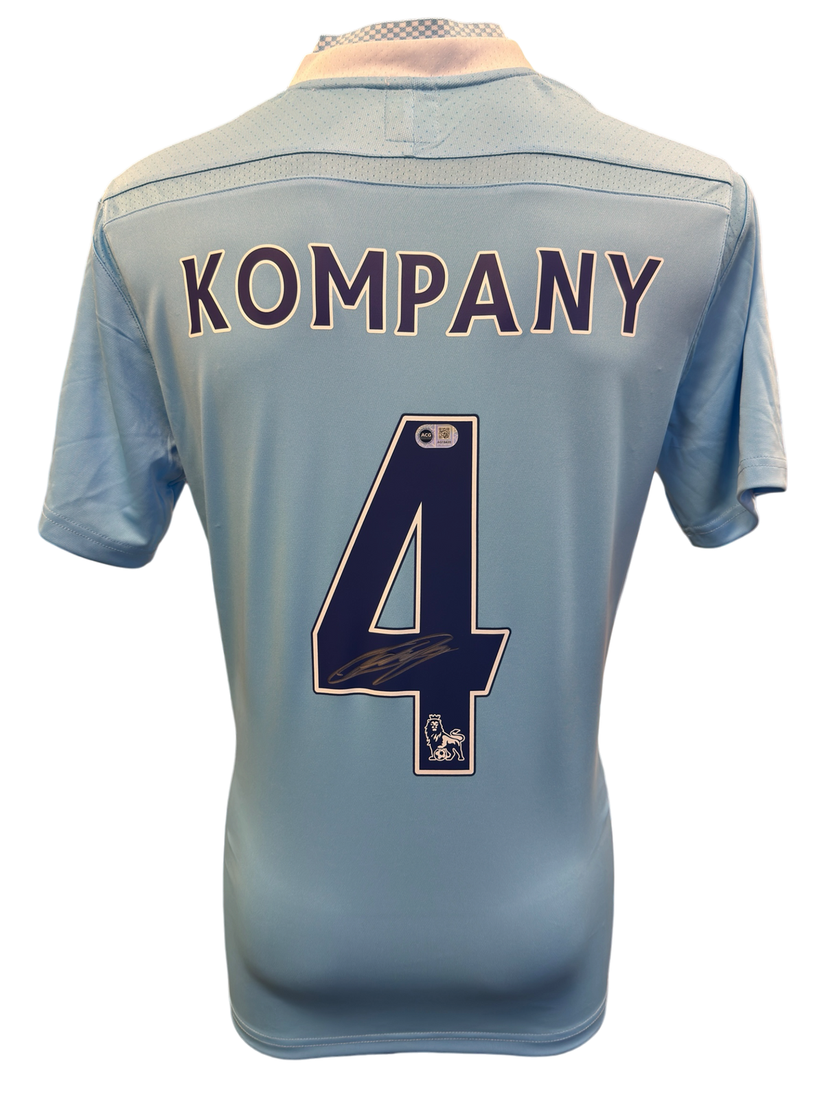VINCENT KOMPANY SIGNED MANCHESTER CITY 2011/12 HOME SHIRT (ACG CERT AG19435)-1