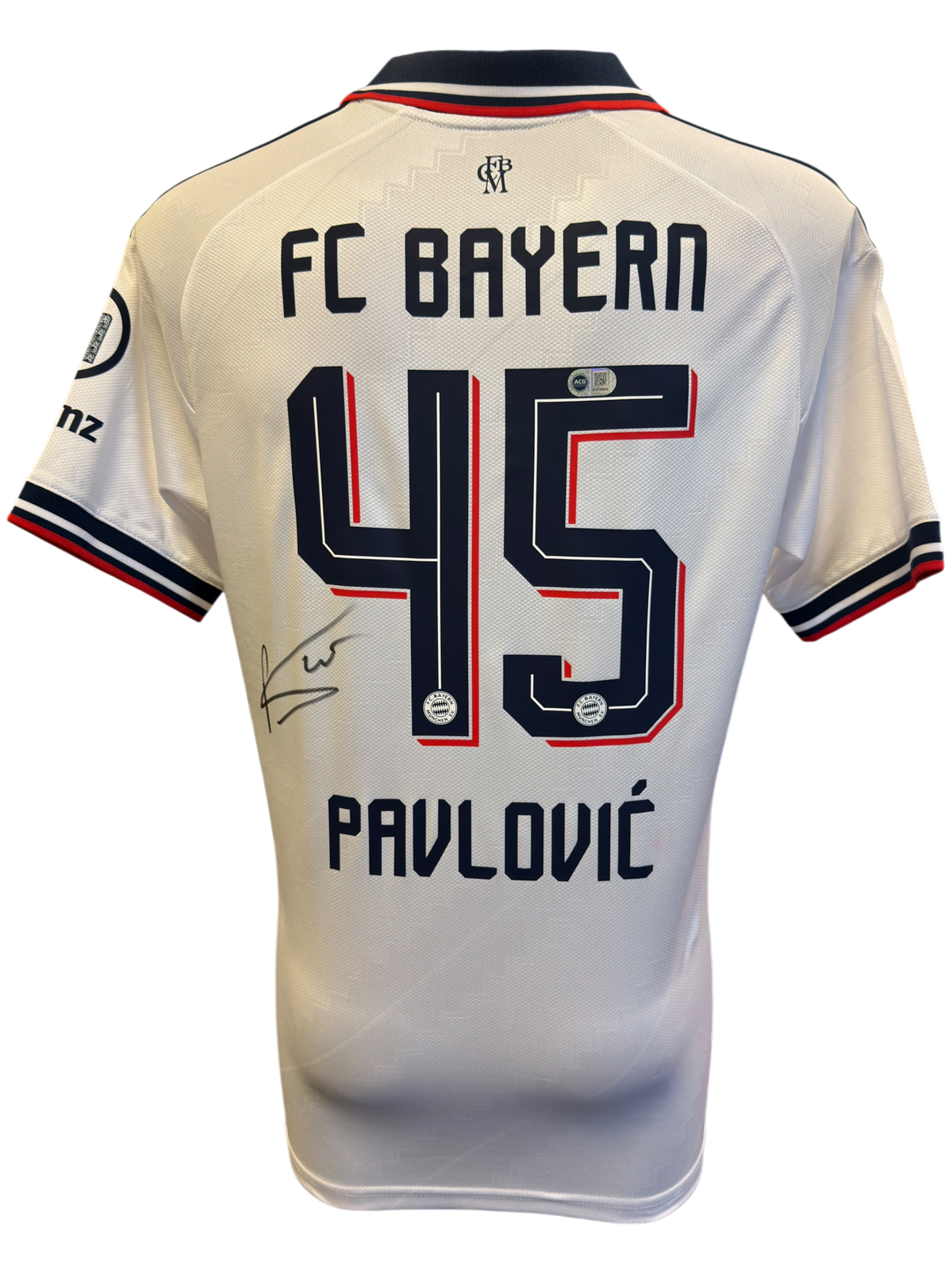 ALEKSANDAR PAVLOVIC SIGNED FC BAYERN MUNICH 2026/27 AWAY SHIRT (ACG CERT AG19442)-1