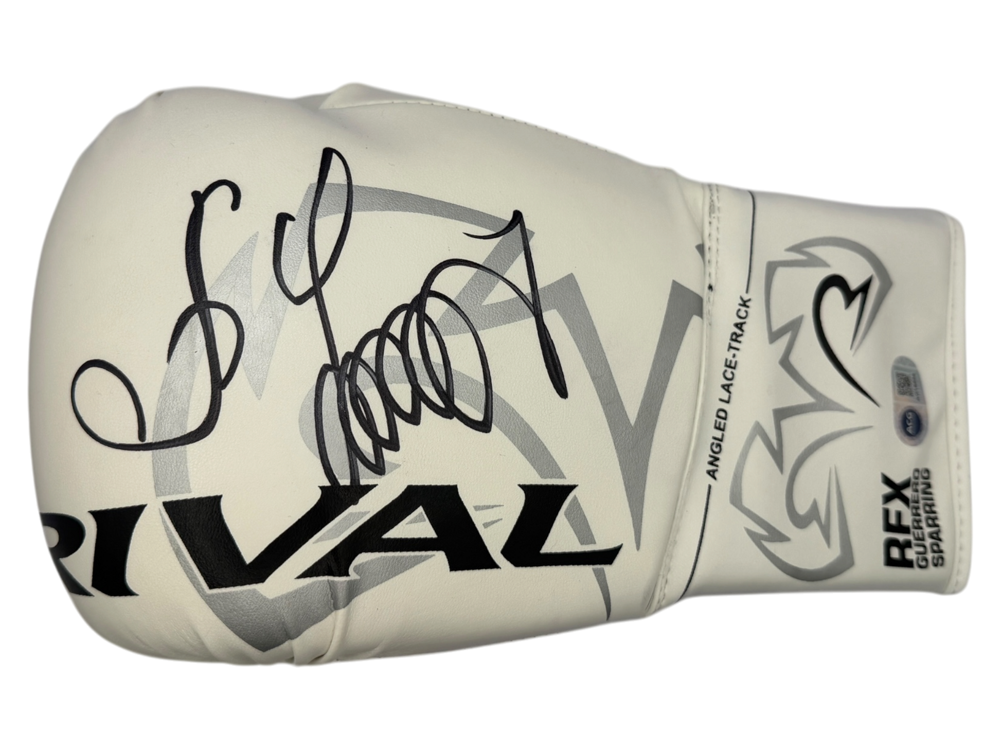 OLEKSANDR USYK SIGNED WHITE RIVAL BOXING GLOVE UNDISPUTED CHAMP (ACG CERT AG18896)-1