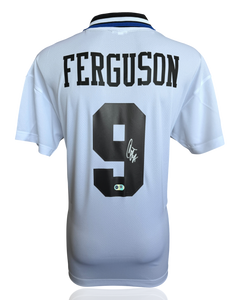 DUNCAN FERGUSON SIGNED EVERTON FC 1995 AWAY SHIRT (ACG CERT AG19035)-1