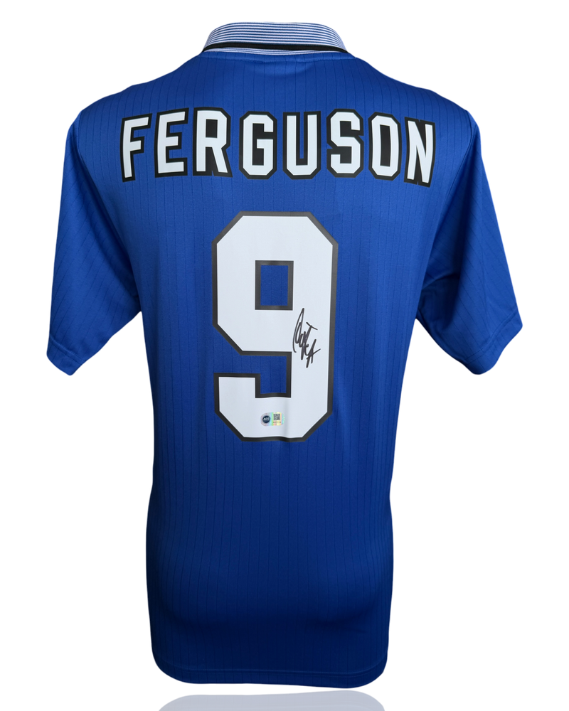 DUNCAN FERGUSON SIGNED EVERTON FC 1995 FA CUP HOME SHIRT (ACG CERT AG19036)-1