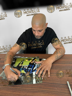 ADRIANO SIGNED INTER MILAN LEGEND 14x11 PHOTO (ACG CERT AG17317)-2