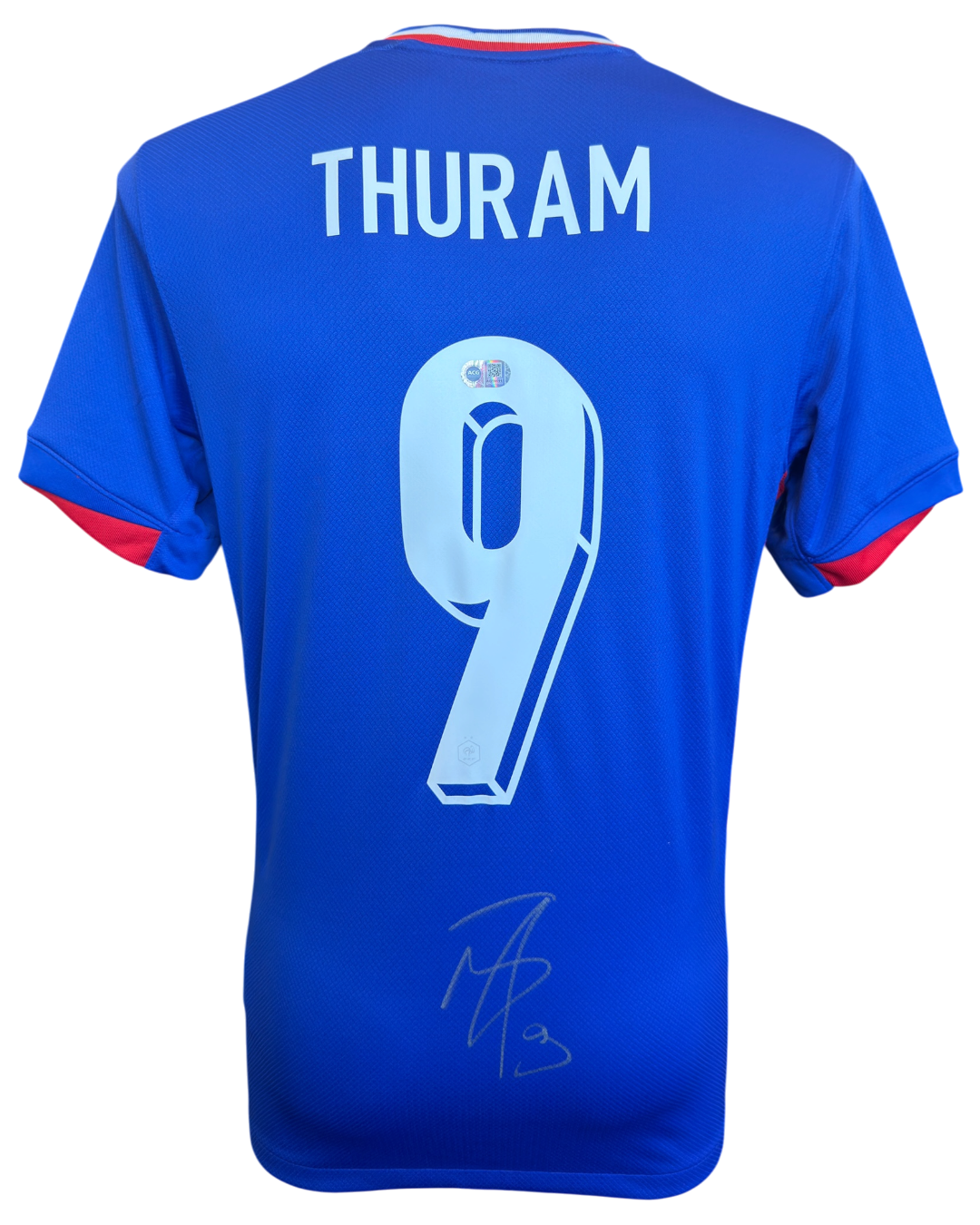 MARCUS THURAM SIGNED FRANCE EURO 2024 HOME SHIRT (ACG CERT AG19111)