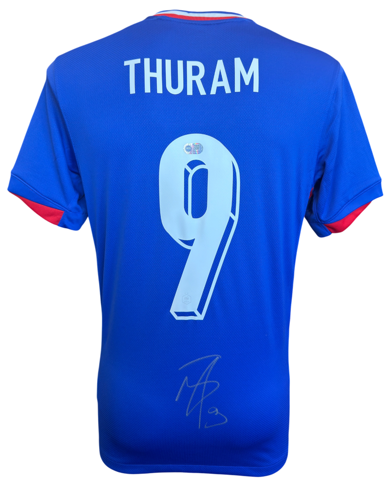 MARCUS THURAM SIGNED FRANCE EURO 2024 HOME SHIRT (ACG CERT AG19111)-1