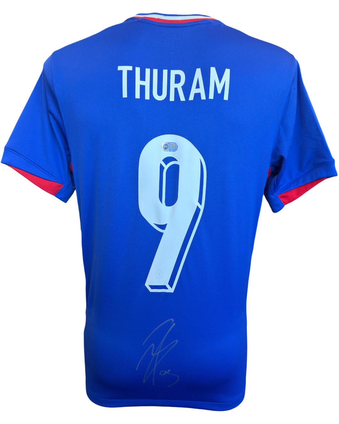 MARCUS THURAM SIGNED FRANCE EURO 2024 HOME SHIRT (ACG CERT AG19112)