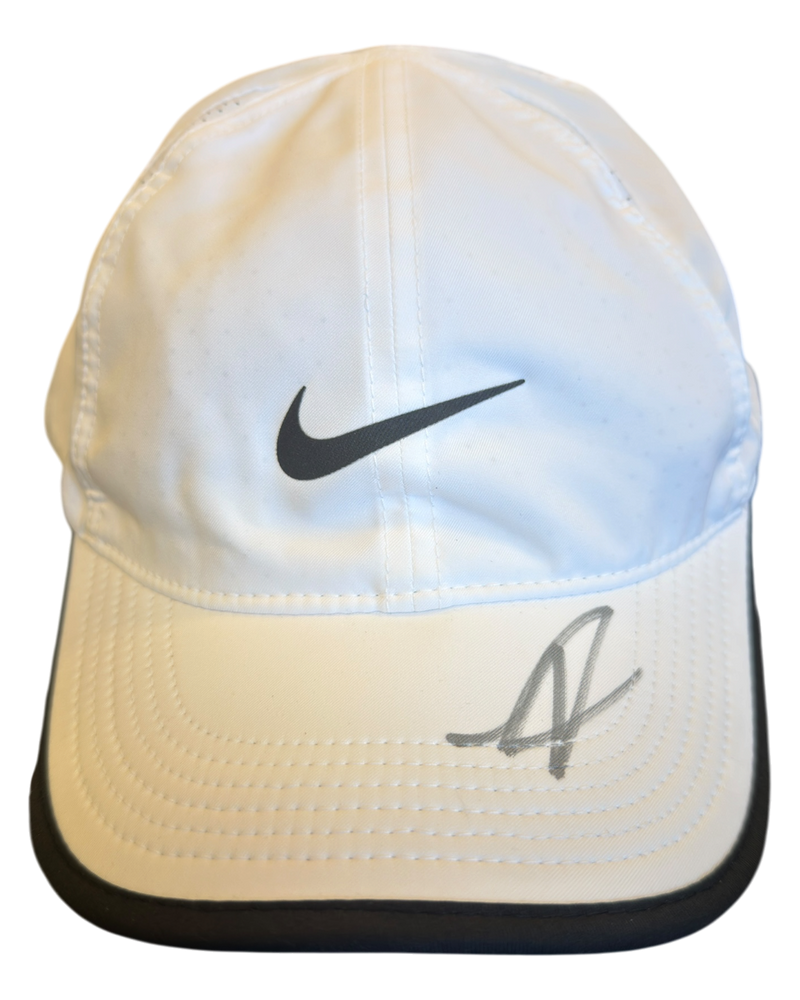 JANNIK SINNER SIGNED NIKE WHITE TENNIS CAP (ACG CERT AG19122)-1