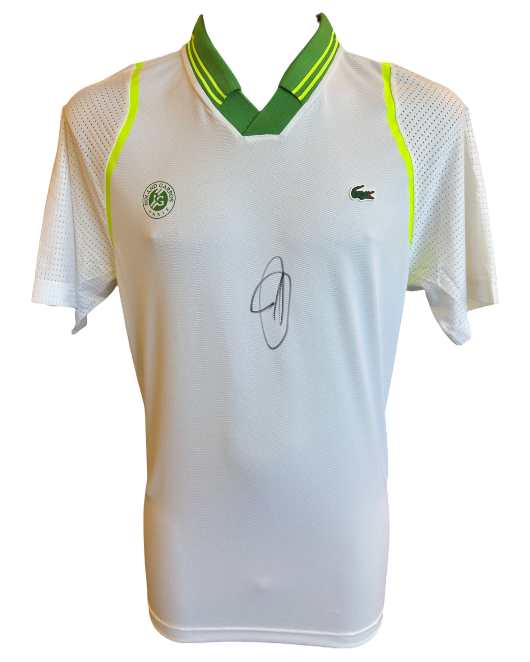 NOVAK DJOKOVIC SIGNED LACOSTE ROLAND GARROS POLO SHIRT (ACG CERT AG19136)